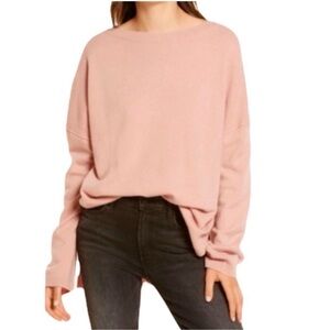 ALL SAINTS Tara Cashmere & Wool Jumper Sweater Ballet Pink NEW With Tag Size L